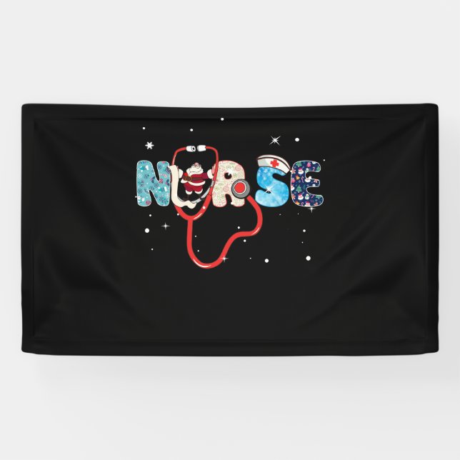 Banderoles Infirmière Stethoscope Arbre de Noël Décor (Horizontal)
