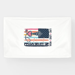 Banderoles Infirmière Vive Amour Guérisse Patriotique Vintage