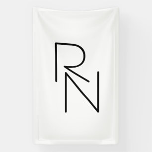 Banderoles Initiales superposées de style moderne