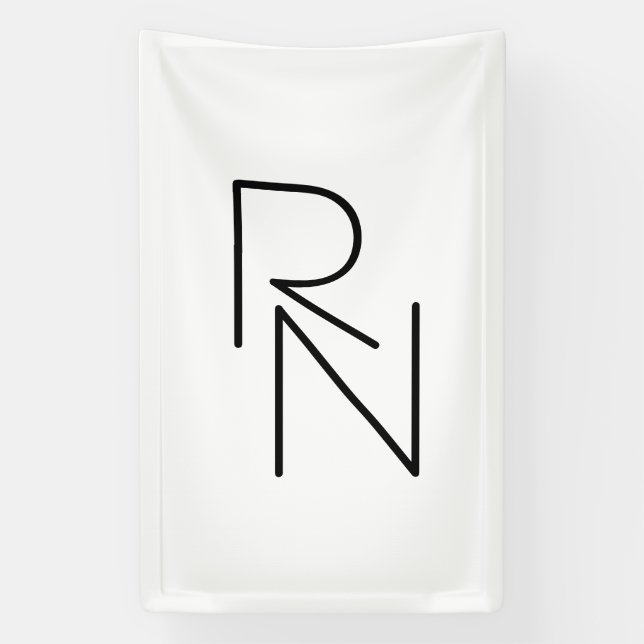 Banderoles Initiales superposées de style moderne (Verticale)