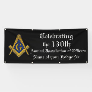 Banderoles Installation annuelle de la loge maçonnique des of