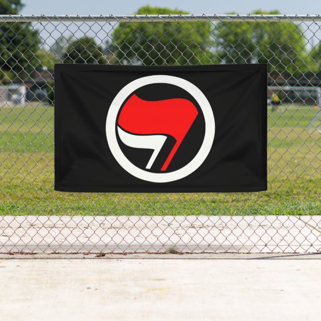 Banderoles Inverse du drapeau anti-fascisme (En situation)