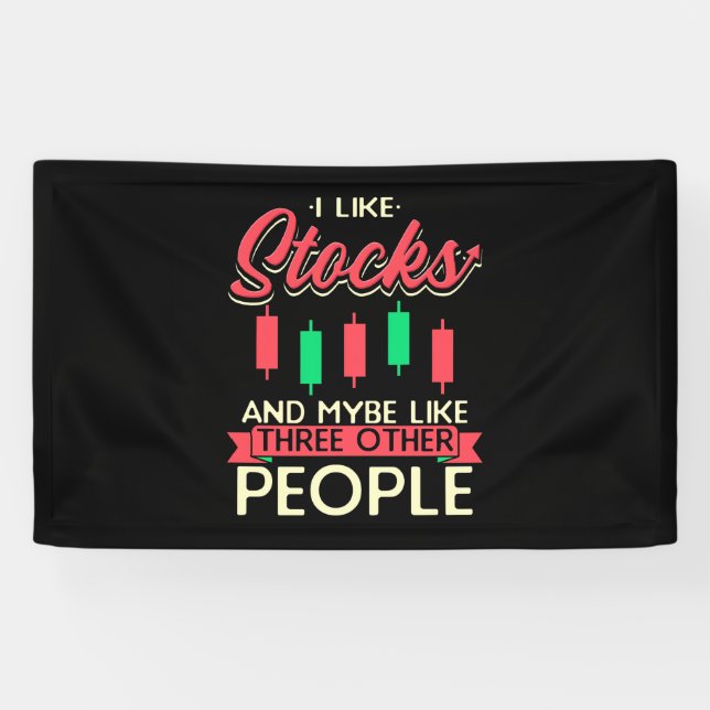 Banderoles Investisseur J'Aime Les Stocks (Horizontal)