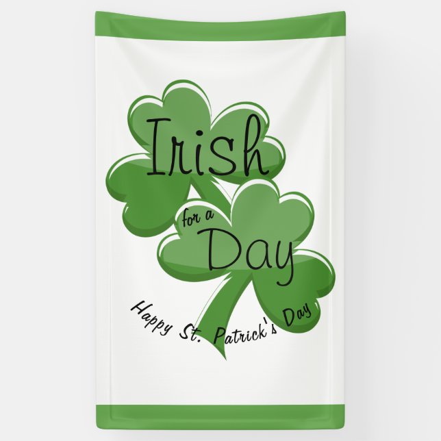 Banderoles Irlandais pour une journée Joyeuse Saint-Patrick C (Vertical)