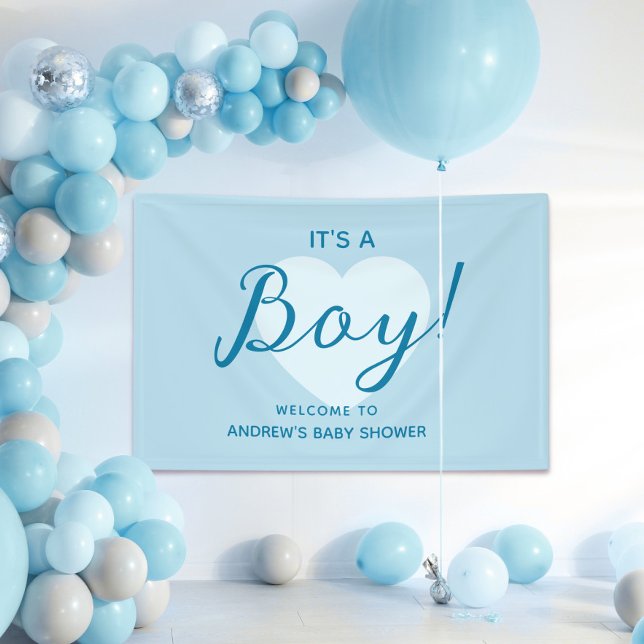 Banderoles Its a Boy Modern Baby Shower (its a boy banner, modern baby shower banner, baby boy banner, minimalist baby shower, chic baby show)