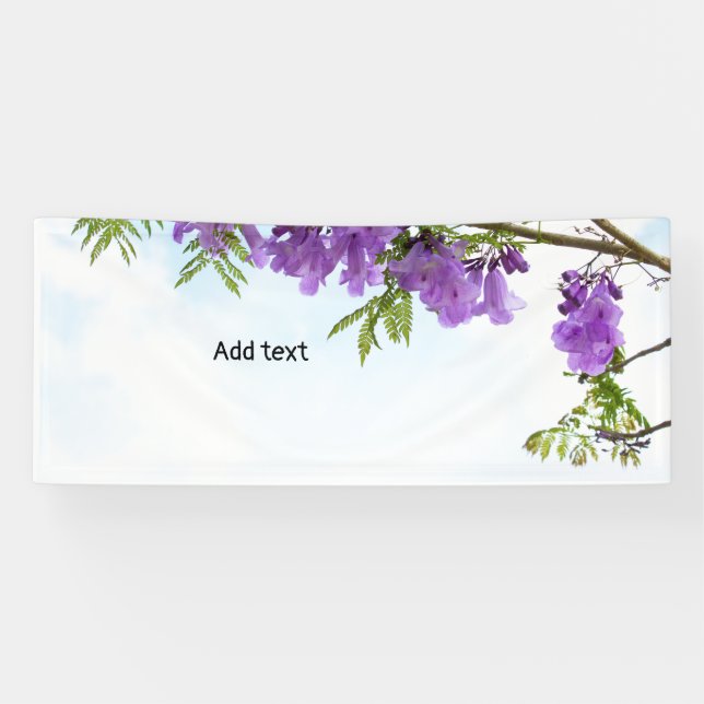 Banderoles Jacaranda Des fleurs mauves fleurissent (Horizontal)