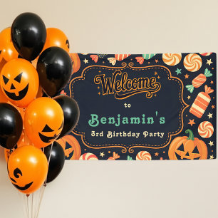 Banderoles Jack-O'-Lantern & Candy Halloween fête d'anniversa