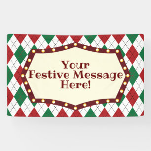 Banderoles Jacquard de Noël Motif