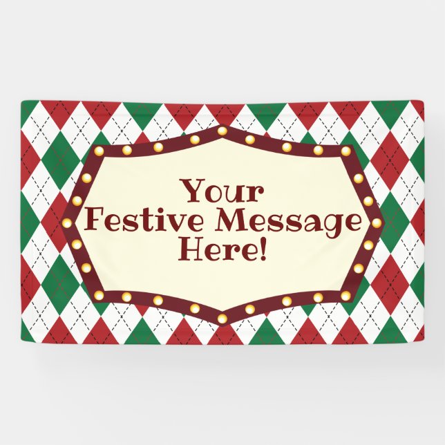 Banderoles Jacquard de Noël Motif (Horizontal)