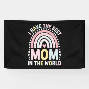 Banderoles J'ai la meilleure maman du monde Boho Rainbow