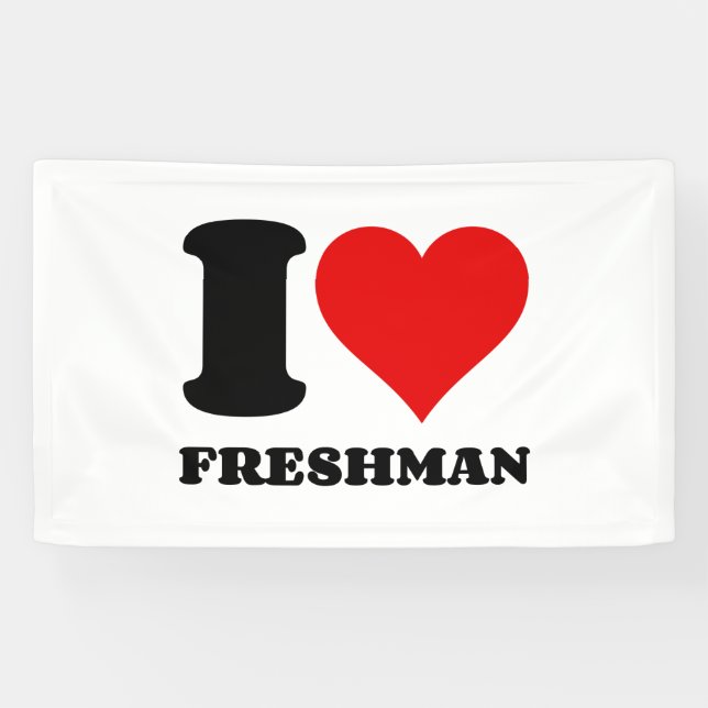 BANDEROLES J'AIME LE COEUR DE FRESHMAN (Horizontal)