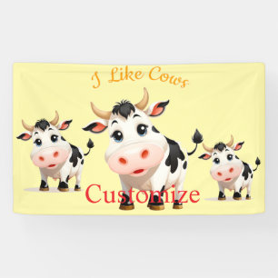 Banderoles J'aime les vaches Art Thunder_Cove
