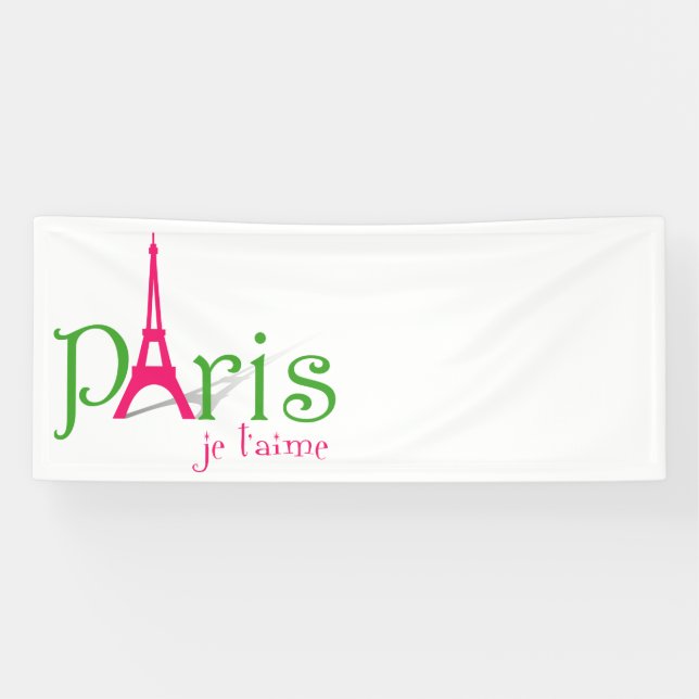 Banderoles J'aime Paris (Horizontal)