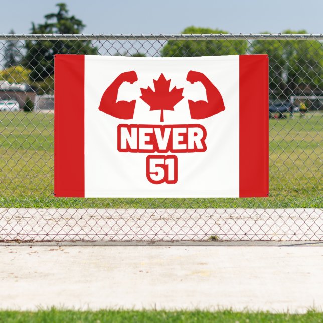 Banderoles Jamais 51 Le Canada fort (Insitu)