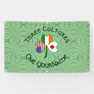 Banderoles Japonais irlandais USA drapeaux Shamrock personnal
