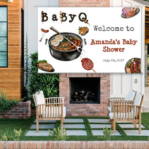 Banderoles Jardin barbecue Baby shower Bienvenue