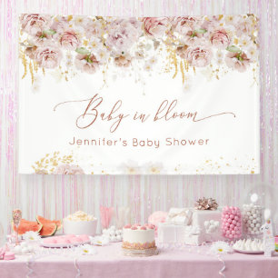 Banderoles Jardin floral bébé en fleurs baby shower