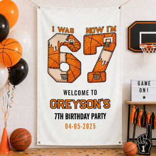 Banderoles J'avais 6 ans maintenant j'ai 7 ans Basketball – F