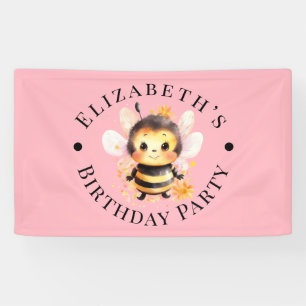 Banderoles Je Bee-Two Fille Anniversaire