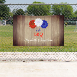 Banderoles Je fais BBQ Patriotique Floral
