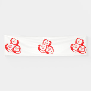 Banderoles Je Me Fais Un Bisou Sois Mien Saint-Valentin 2.5x1