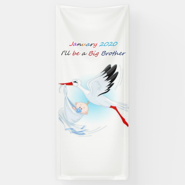 Banderoles Je serai un Big Brother en janvier, Banner (Vertical)