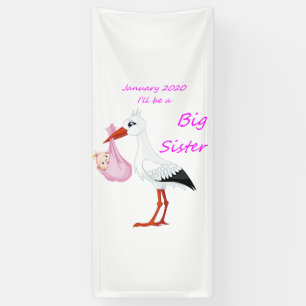 Banderoles Je serai une grande soeur en janvier 2020, Banner