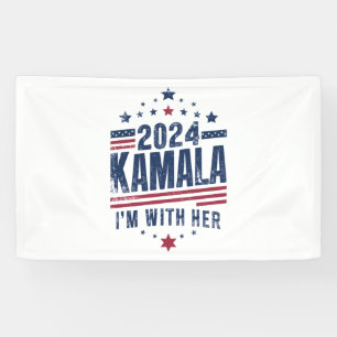 Banderoles Je suis avec elle Kamala Votez pour 2024 Kamala-Ha