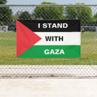 Je suis debout avec Gaza texte personnalisé drapea