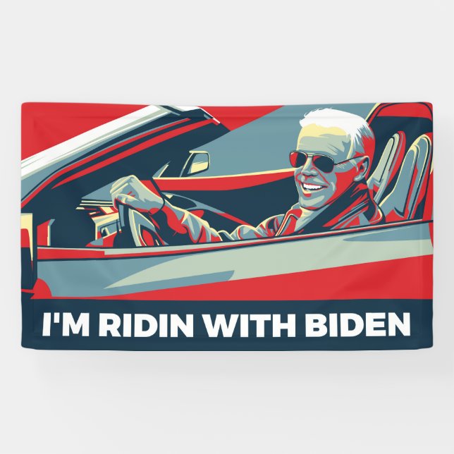BANDEROLES JE SUIS EN RIDE AVEC BIDEN (Horizontal)