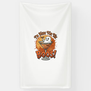 Banderoles Je suis ici Boos Halloween Boisson Fantôme Toile d