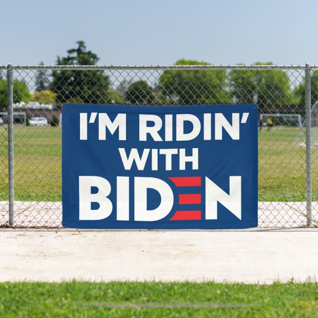 Banderoles Je suis Ridin With Biden 2024 (Insitu)