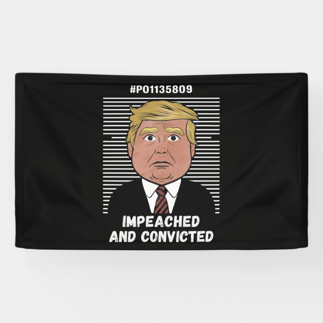 Banderoles Je vote pour le condamné Felon Pro Trump 2024 (Horizontal)