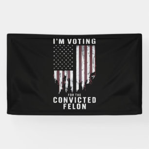 Banderoles Je Vote Pour Le Félin Condamné Pro Trump 2024