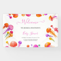 Jelly Poisson rose Jaune Gradient Baby shower Past