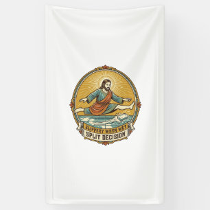 Banderoles Jésus a laissé tomber du savon mouillé en glissant