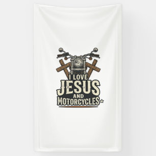 Banderoles Jésus et motos vintage chrétien biker desi