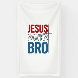 Banderoles Jésus Sauve Frère Typographie Chrétienne T-Shirt C