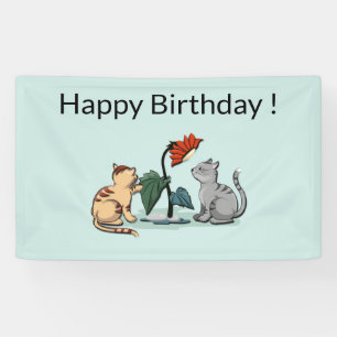 Banderoles Jeu de fleurs de délice d'été de chatons