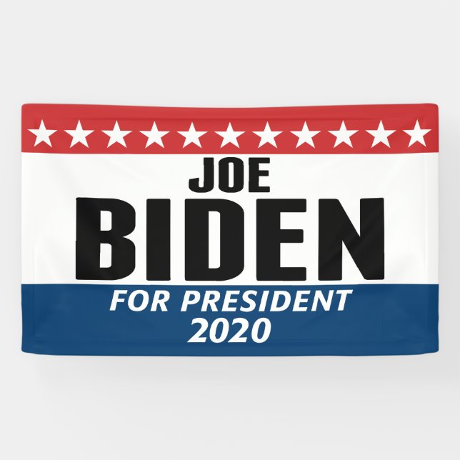 Banderoles Joe Biden 2020 - Design classique (Horizontal)