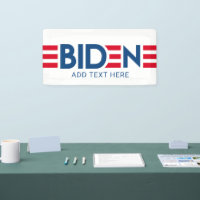 Joe Biden - rayures rouges modernes et nom bleu Ba