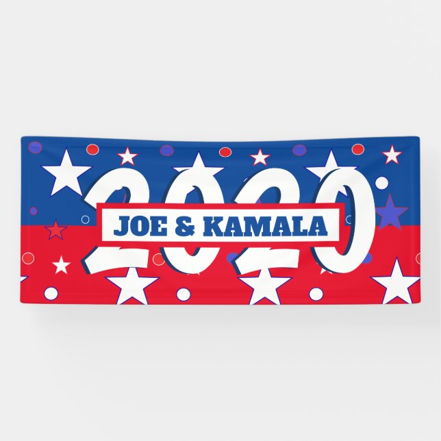 Banderoles Joe et Kamala Patriotic Celebration Politique (Horizontal)