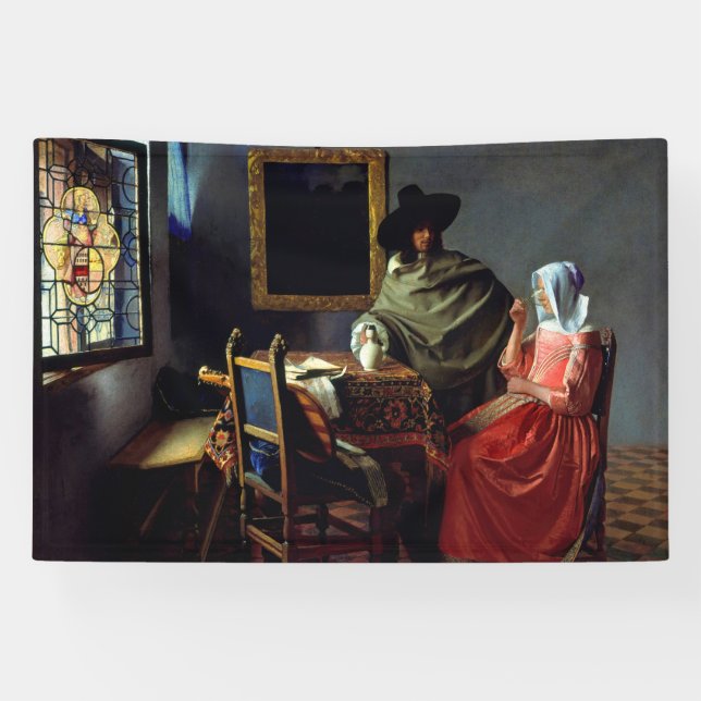 Banderoles Johannes Vermeer - Le verre du vin (Horizontal)