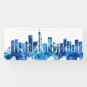 Banderoles Johannesburg Afrique du Sud Skyline Blue