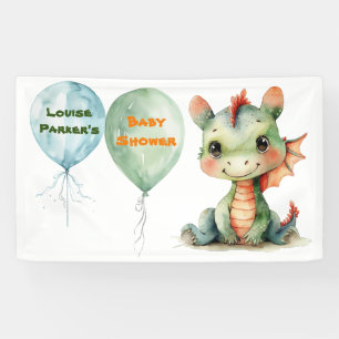 Banderoles Joli Baby shower Dragon Orange Vert