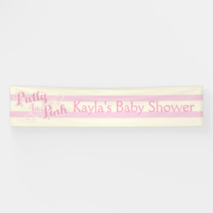 Banderoles Joli en Baby shower rose,