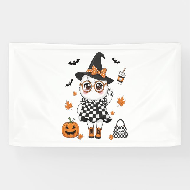 Banderoles Joli fantôme d'Halloween (Horizontal)
