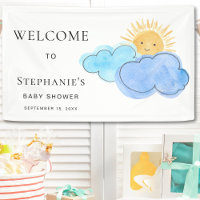 Joli soleil et nuages Accueil Baby shower du garço