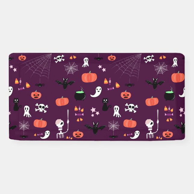 Banderoles Jolie Art Halloween Effrayant (Horizontal)