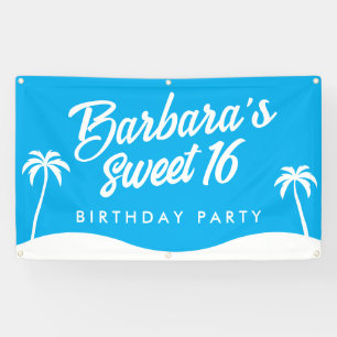 Banderoles Jolie Blue Summer Beach Party Sweet 16